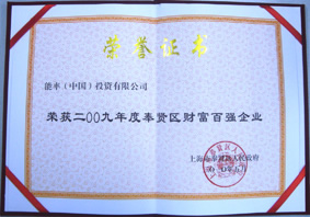 2009年度奉贤区财富百强企业